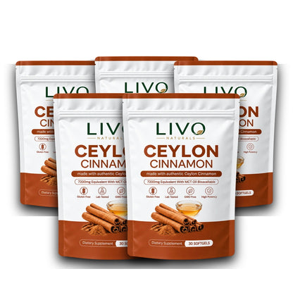 Ceylon Cinnamon 7200mg Equivalent with MCT Oil
